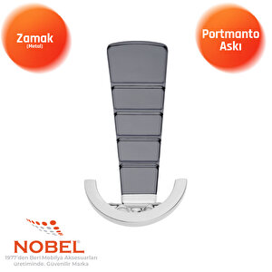 Tivist Lüks Portmanto Askı, Metal, Vestiyer Askı, 200 Gr, Dolap Askılık, Duvar Askılığı, Krom Füme (vidalı)