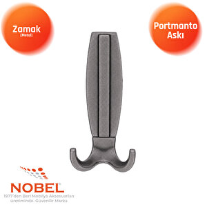Best Lüks Portmanto Askı, Metal, Vestiyer Askı, 230 Gr, Dolap Askılık, Duvar Askılığı, Titanyum (vidalı)