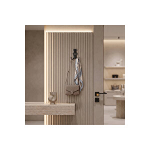 Çi̇zgi̇li̇ Askı, Metal Vestiyer Askısı, Anti̇k Sari, Duvar Ve Dolap Askılığı (5'li Set) Vidalı