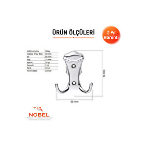 Kobra Askı, Metal Vestiyer Askısı, Krom, Duvar Ve Dolap Askılığı (5'li Set) Vidalı