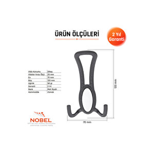 Seçi̇l Portmanto Askısı, Metal Vestiyer Askısı, Matsiyah , Duvar Ve Dolap Askılığı (5'li Set) Vidalı