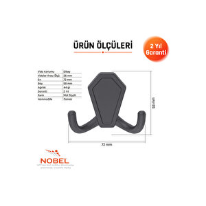 Vi̇lla Askı, Metal Vestiyer Askısı, Matsiyah, Duvar Ve Dolap Askılığı (5'li Set) Vidalı