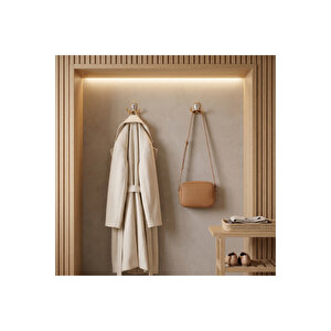 Ari̇s Askı, Metal Vestiyer Askısı, Altin Matkrom, Duvar Ve Dolap Askılığı (5'li Set) Vidalı
