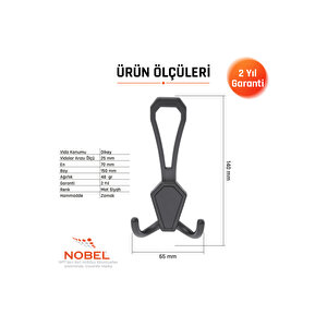 Vi̇lla Portmanto Askısı, Metal Vestiyer Askısı, Matsiyah, Duvar Ve Dolap Askılığı (5'li Set) Vidalı