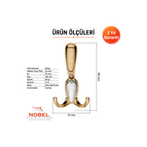 Ari̇s Portmanto Askısı, Metal Vestiyer Askısı, Altin Matkrom, Duvar Ve Dolap Askılığı (5'li Set) Vidalı