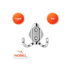 Has Askı, Metal Vestiyer Askısı, 14 Gr, Dolap Ve Duvar Askılığı, Krom (vidalı)