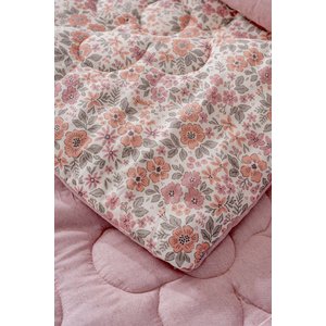 Pembe Bahar Çift Kişilik Çift Taraflı Papatyalı Kapitone Yorgan 200x215 Cm