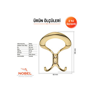 Üçgen Portmanto Askısı, Metal Vestiyer Askısı, 40 Gr, Dolap Ve Duvar Askılığı, Altin (vidalı)