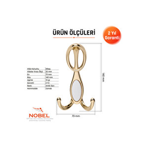 Arya Portmanto Askısı, Metal Vestiyer Askısı, Altin , Duvar Ve Dolap Askılığı (5'li Set) Vidalı