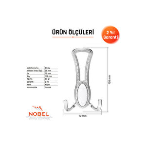 Seçi̇l Portmanto Askısı, Metal Vestiyer Askısı, Krom , Duvar Ve Dolap Askılığı (5'li Set) Vidalı