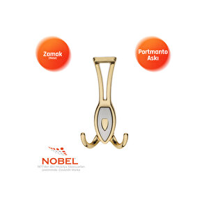 Zepli̇n Portmanto Askısı, Metal Vestiyer Askısı, 84 Gr, Dolap Ve Duvar Askılığı, Altin Matkrom (vidalı)