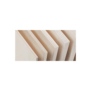 Kavak Kontraplak Tabaka Ahşap Plaka Ahşap Panel | Kalınlık-8 Mm | Ebat-7,4x10,5 Cm (50 Adet)