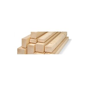 Ladin Çıta Tahta Taslak Ahşap Blok Silimiş Planyalı Kereste | Ebat-7x7x75 Cm (2 Adet)