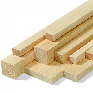 8x8 Cm (uzunluk 100 Cm) Köknar - Göknar Çıta Tahta Ahşap Silimiş