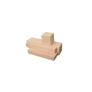 Köknar - Göknar Çıta Tahta Taslak Ahşap Blok Silimiş Planyalı Kereste | Ebat-6x6x100 Cm (2 Adet)