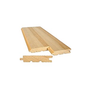 Paket 10 Adet (50 Cm) (0.4 M2) )çam Zemin Döşeme Tahtası Rabıta Lambiri