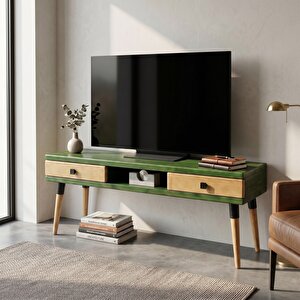 Modest Tv: İskandinav Masif Tv Ünitesi 2 Çekmeceli 1 Raflı - 120 Ye-tk