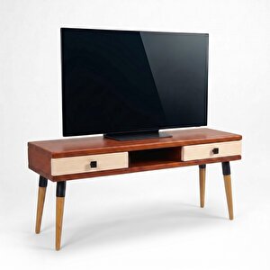 Modest Tv: İskandinav Masif Tv Ünitesi 2 Çekmeceli 1 Raflı - 150 Bk-bz