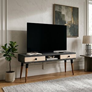 Modest Tv: İskandinav Masif Tv Ünitesi 2 Çekmeceli 1 Raflı - 150 An-bz