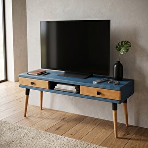 Modest Tv: İskandinav Masif Tv Ünitesi 2 Çekmeceli 1 Raflı - 120 Ig-tk