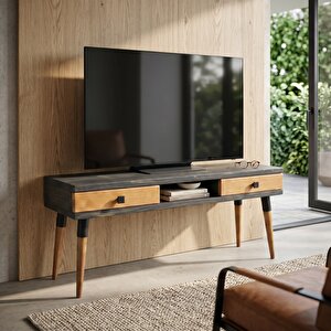Modest Tv: İskandinav Masif Tv Ünitesi 2 Çekmeceli 1 Raflı - 150 An-tk