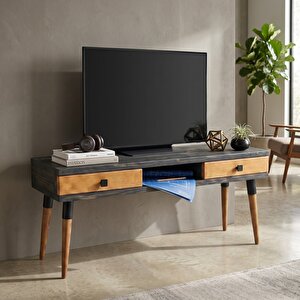 Modest Tv: İskandinav Masif Tv Ünitesi 2 Çekmeceli 1 Raflı - 150 An-tk