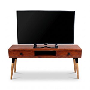Modest Tv: İskandinav Masif Tv Ünitesi 2 Çekmeceli 1 Raflı - 120 Bk
