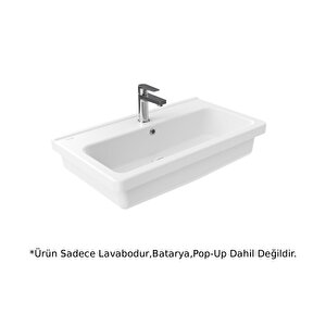 Ip080 İpek Etajerli Lavabo Beyaz 80 Cm