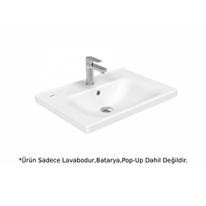 Ek065 Eksen Etajerli Lavabo 65 Cm - Beyaz