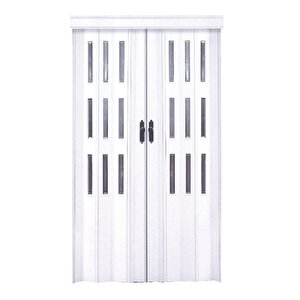 Akağaç Ahşap Desenli 3 Sıra Camlı Akordeon Kapı 87x200cm