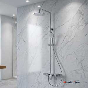 Kale Rain Raflı Duş Barı Krom