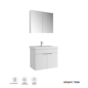 Stora 80 Cm Set Parlak Beyaz (lavabo Dolabı + Aynalı Dolap)