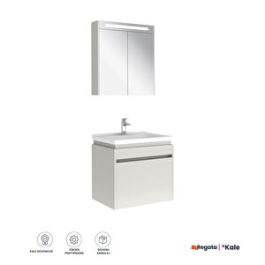 Idea 2.0 65 Cm Tek Çekmeceli Set Parlak Beyaz (lavabo Dolabı + Aynalı Dolap)