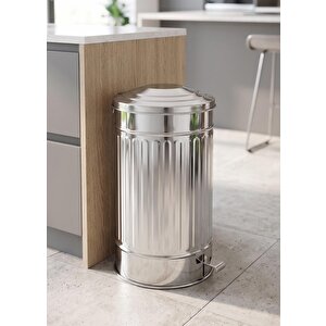 Çöp Kovası Krom 37 Lt