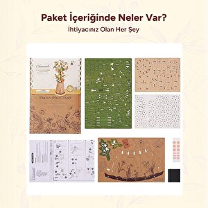 Rowood Tw061 Papatya Çiçeği Chamomile Diy Minyatür Maket Model Seti Ahşap 3d Wooden Puzzle Model Kit Ahşap Maket Dekoratif Hobi Se
