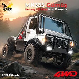 Mn Model Mn333 1/18 Mercedes Unimog U4000 4wd Rc Crawler Offroad Uzaktan Kumandalı Araba Arazi Aracı