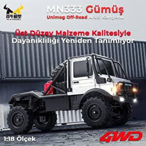 Mn Model Mn333 1/18 Mercedes Unimog U4000 4wd Rc Crawler Offroad Uzaktan Kumandalı Araba Arazi Aracı