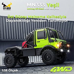 Mn Model Mn333 1/18 Mercedes Unimog U4000 4wd Rc Crawler Offroad Uzaktan Kumandalı Araba Arazi Aracı