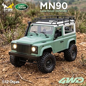 Mn Model Mn90 1/12 Land Rover Defender D90 4wd Rc Model Crawler Offroad Uzaktan Kumandalı Araba Arazi Aracı Truck Rtr Yeşil Mn-90