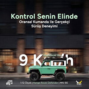 Mn Model Mn90 1/12 Land Rover Defender D90 4wd Rc Model Crawler Offroad Uzaktan Kumandalı Araba Arazi Aracı Truck Rtr Yeşil Mn-90