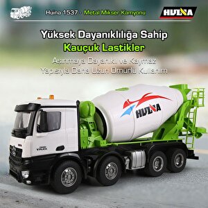 Huina 1537 1/14 12ch Profesyonel Rc Uzaktan Kumandalı İş Makinesi Beton Mikser Çimento Kamyonu İnşaat Aracı