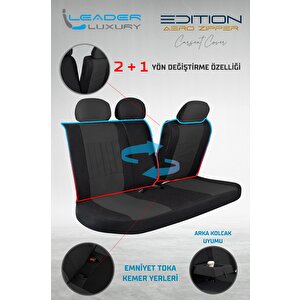 Bmw 3 Serisi 330x Lüx Deri Detaylı Tay Tüyü Oto Koltuk Kılıfı Ön Arka Takım Edition Serisi Siyah Siyah