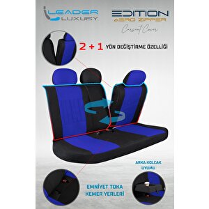 Subaru Xv Lüx Deri Detaylı Tay Tüyü Oto Koltuk Kılıfı Ön Arka Takım Edition Serisi Mavi Mavi