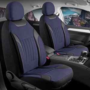 Fiat Brava Sx Lüx Deri Detaylı Tay Tüyü Oto Koltuk Kılıfı Ön Arka Takım Edition Serisi Lacivert Lacivert