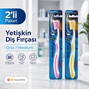 Premium Care Medium Orta Diş Fırçası 2 Adet Tekli Ambalajlı Karışık Renk