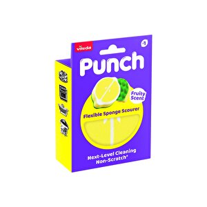 Punch Limon Kokulu Çizmez Sünger, Çok Yönlü, Mutfak, Banyo, Dış Mekan Kullanımına Uygun