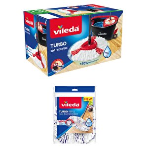 Turbo 2in1 Temizlik Seti + 2 Adet 3in1 Yedek Paspas