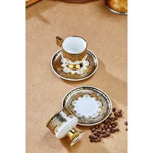 Cooker Zerina 2 Kişilik 90 Ml Porselen Kahve Fincan Takımı Ckr4529