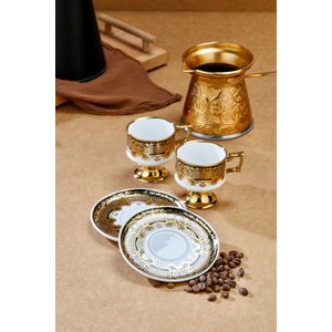 Cooker Zerina 2 Kişilik 90 Ml Porselen Kahve Fincan Takımı Ckr4529