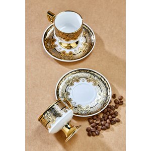 Cooker Zerina 2 Kişilik 90 Ml Porselen Kahve Fincan Takımı Ckr4529
